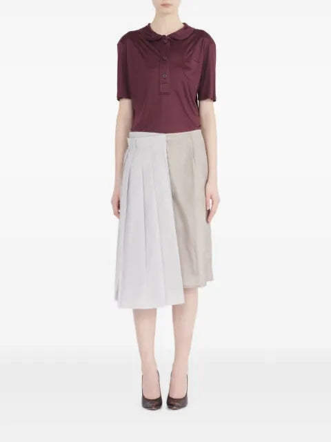 Maison Margiela falda midi con diseño plisado - imagen 2
