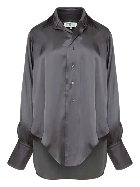 Maison Margiela camisa de satén manga larga - imagen 1