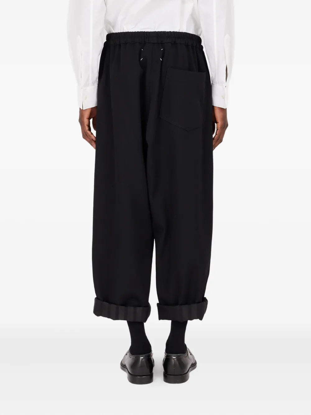 Maison Margiela pantalones con dobladillo vuelto - Negro - imagen 4