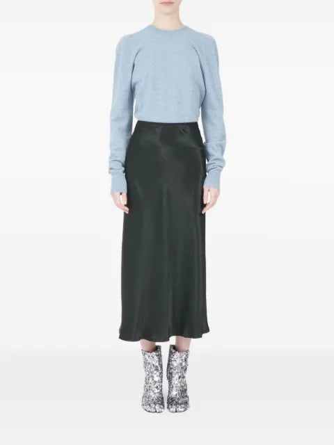 Maison Margiela falda midi de satén - imagen 2