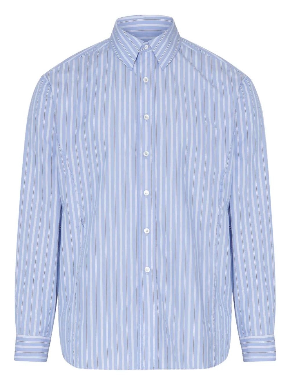 Maison Margiela camisa manga larga con rayas estampadas - Azul - imagen 1