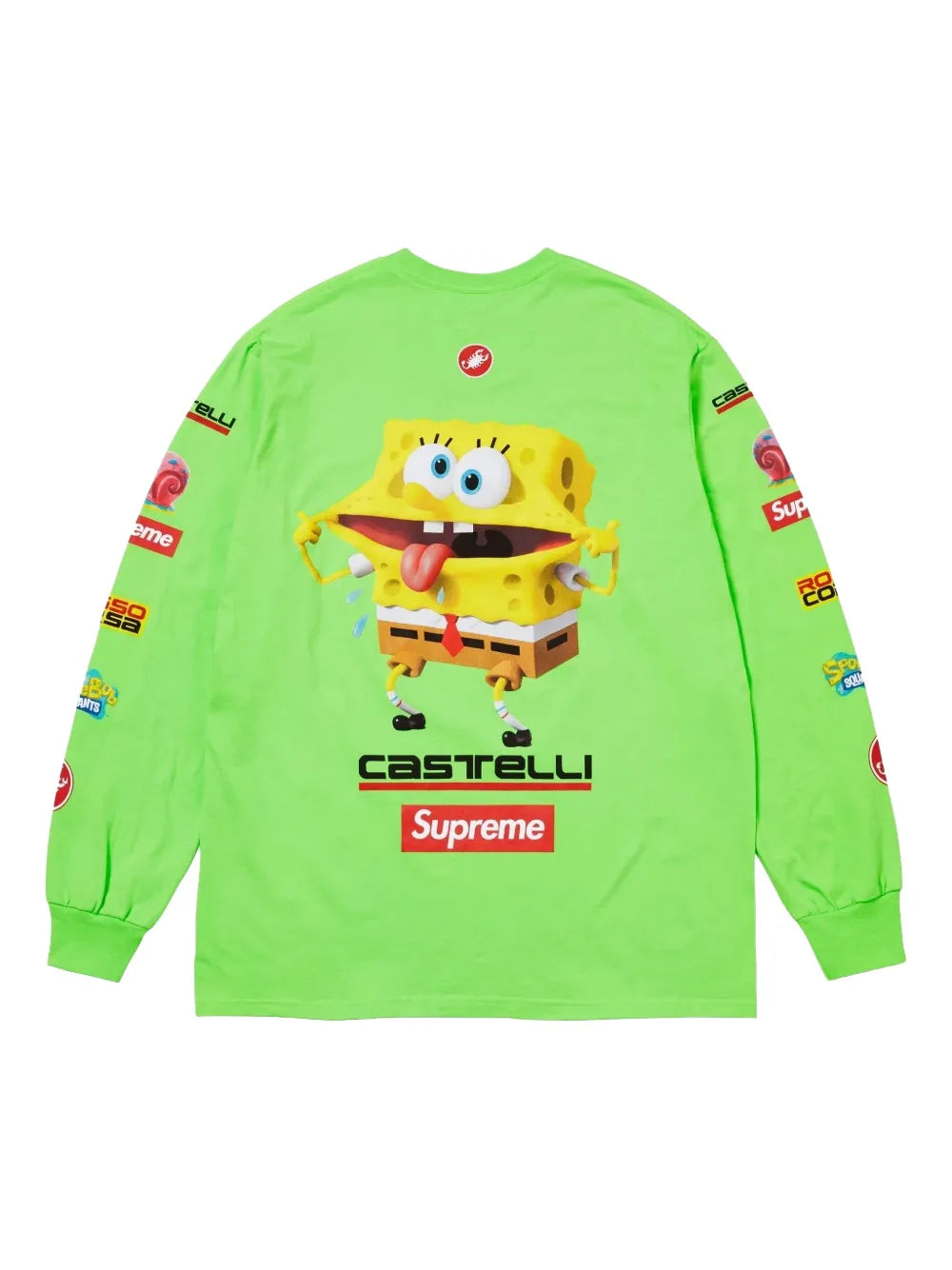 Supreme playera manga larga en colaboración con SpongeBob x Castelli Racing - Verde - imagen 1