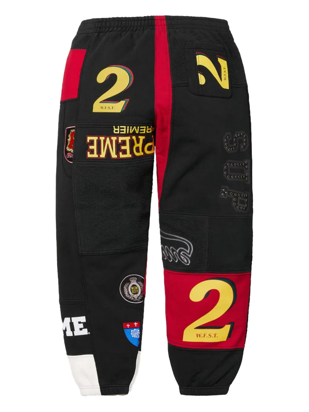 Supreme pants con diseño patchwork - Negro - imagen 2