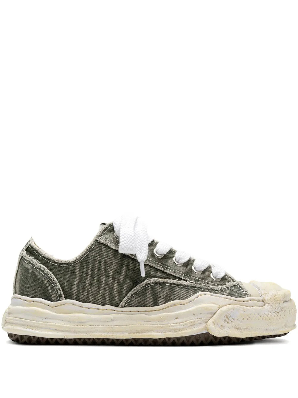 Maison MIHARA YASUHIRO tenis bajos de mezclilla Hank - gris