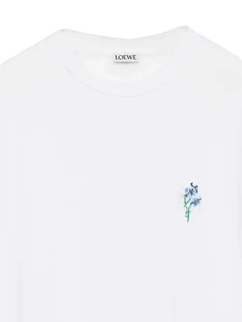 LOEWE playera con flores bordadas