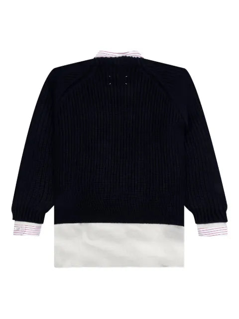 Maison Margiela suéter con paneles de camisa a capas - imagen 2