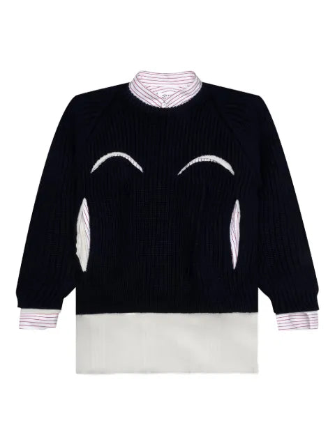 Maison Margiela suéter con paneles de camisa a capas - imagen 1