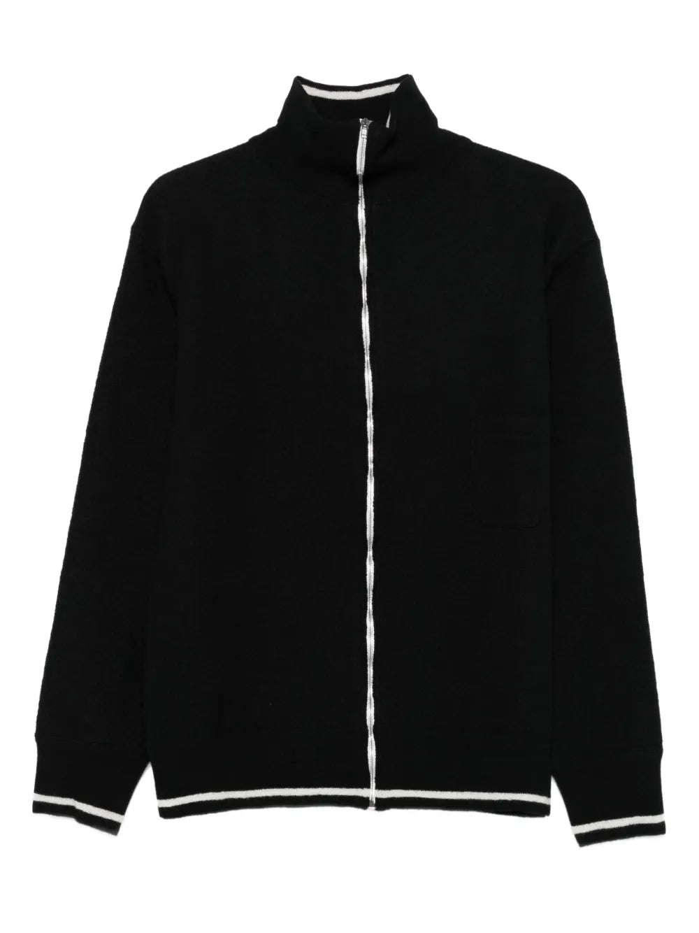 Maison Margiela cárdigan con cuello de tortuga y cierre - Negro - imagen 1
