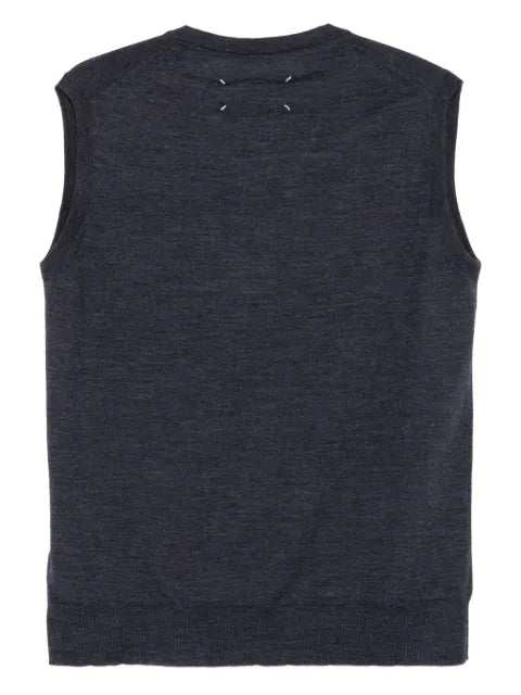 Maison Margiela chaleco tejido con cuello en V - imagen 2