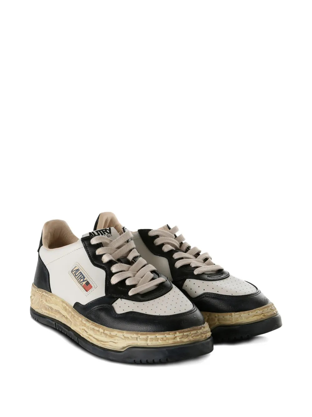 Maison MIHARA YASUHIRO x Autry leather-panelled platform sneakers - blanco
