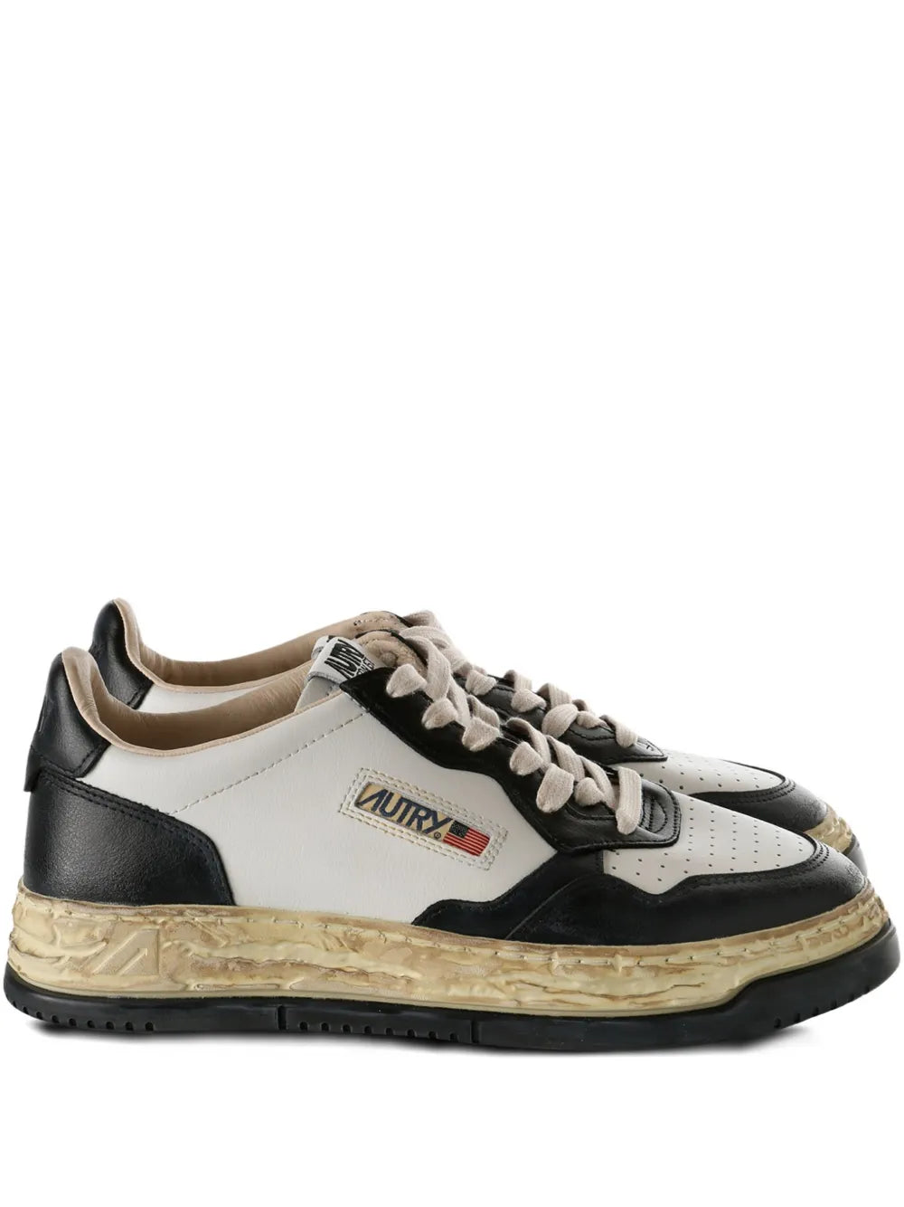 Maison MIHARA YASUHIRO x Autry leather-panelled platform sneakers - blanco