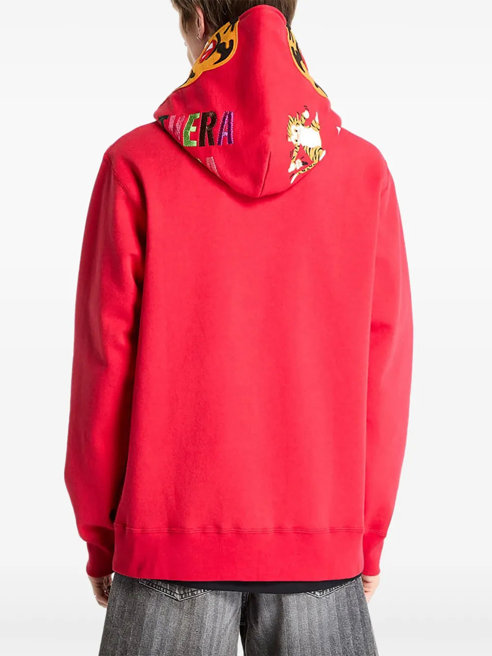 A BATHING APE® hoodie con bordado tigre y cierre