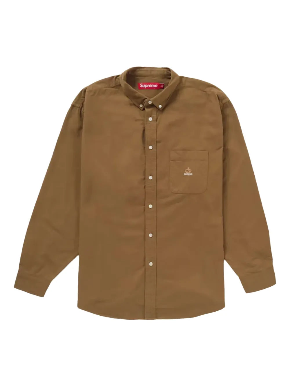 Supreme camisa con logo bordado - Marrón - imagen 1