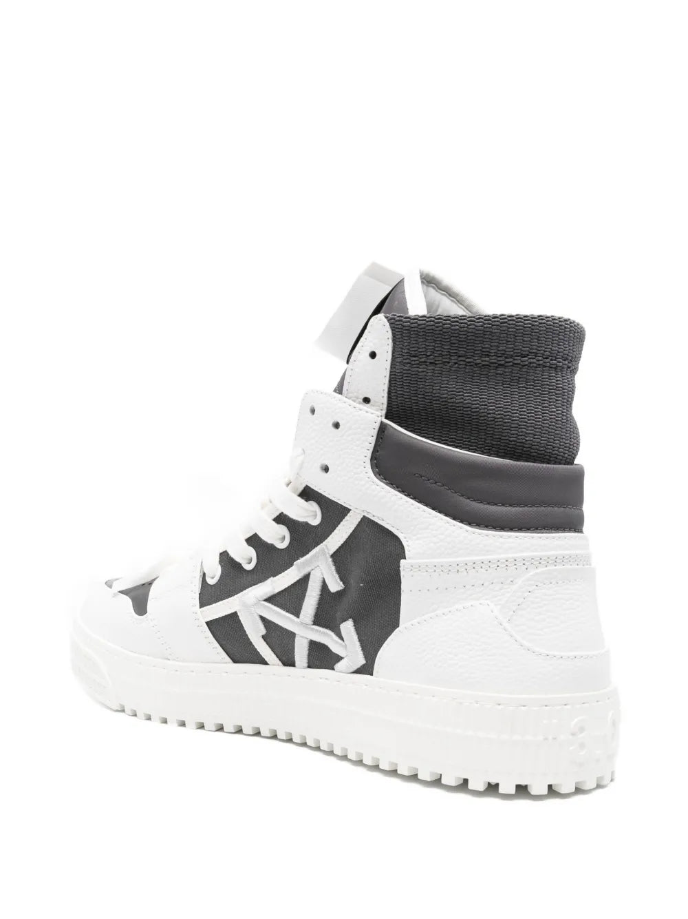 Off-White tenis altos de piel