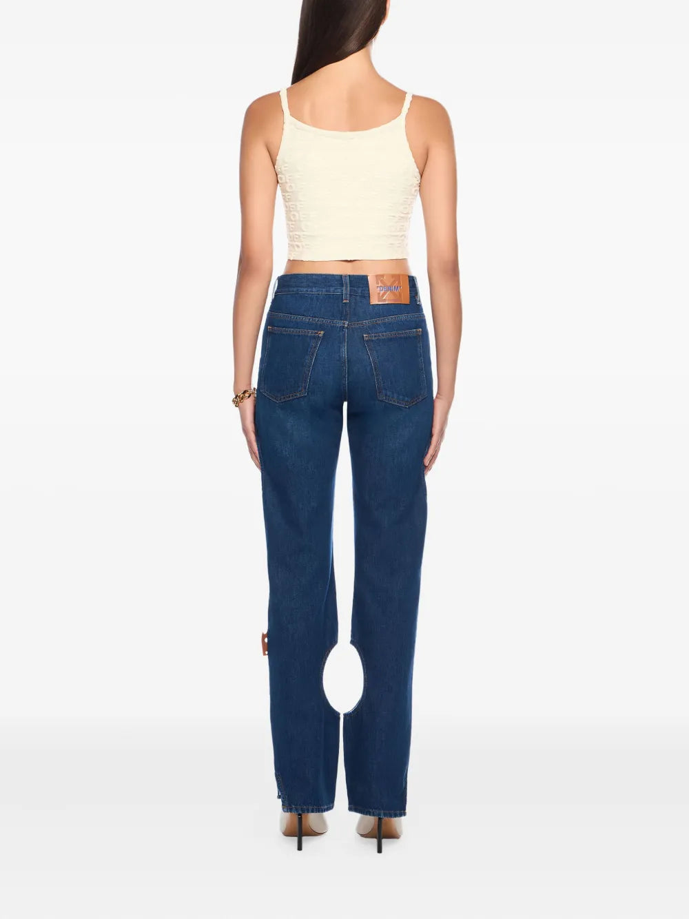 Off-White top con monograma en relieve