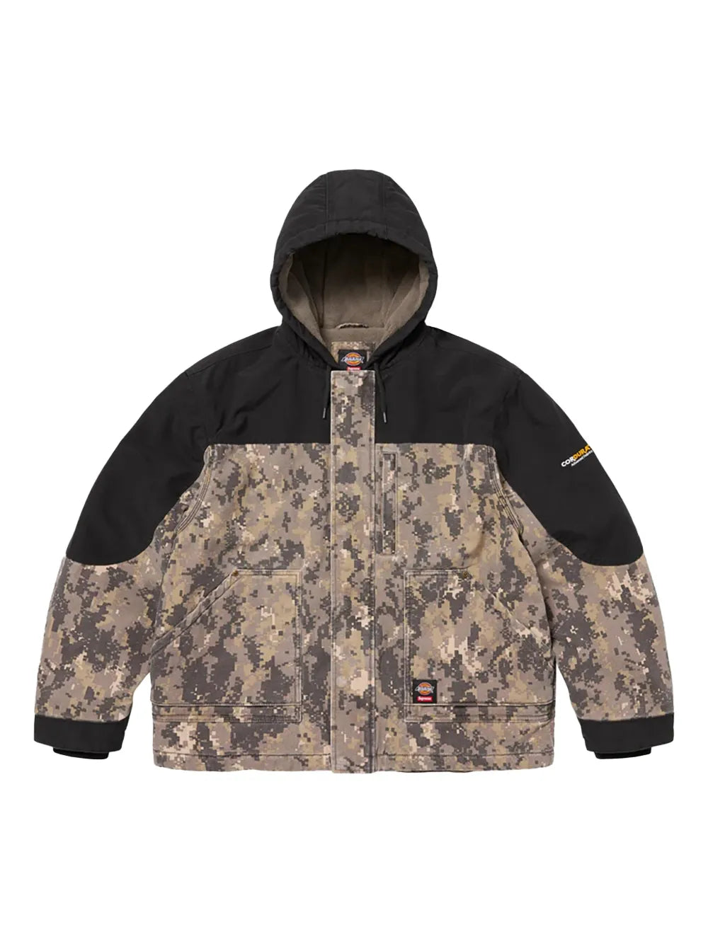 Supreme chamarra worker con capucha en colaboración con Dickies® - Negro - imagen 1