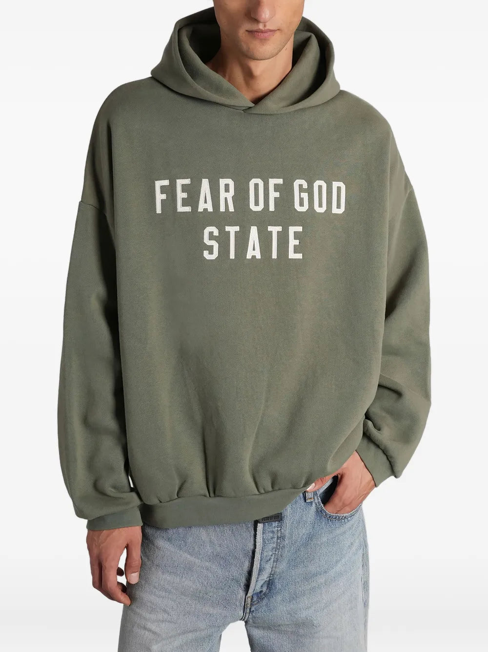 FEAR OF GOD ESSENTIALS hoodie con detalle del logo