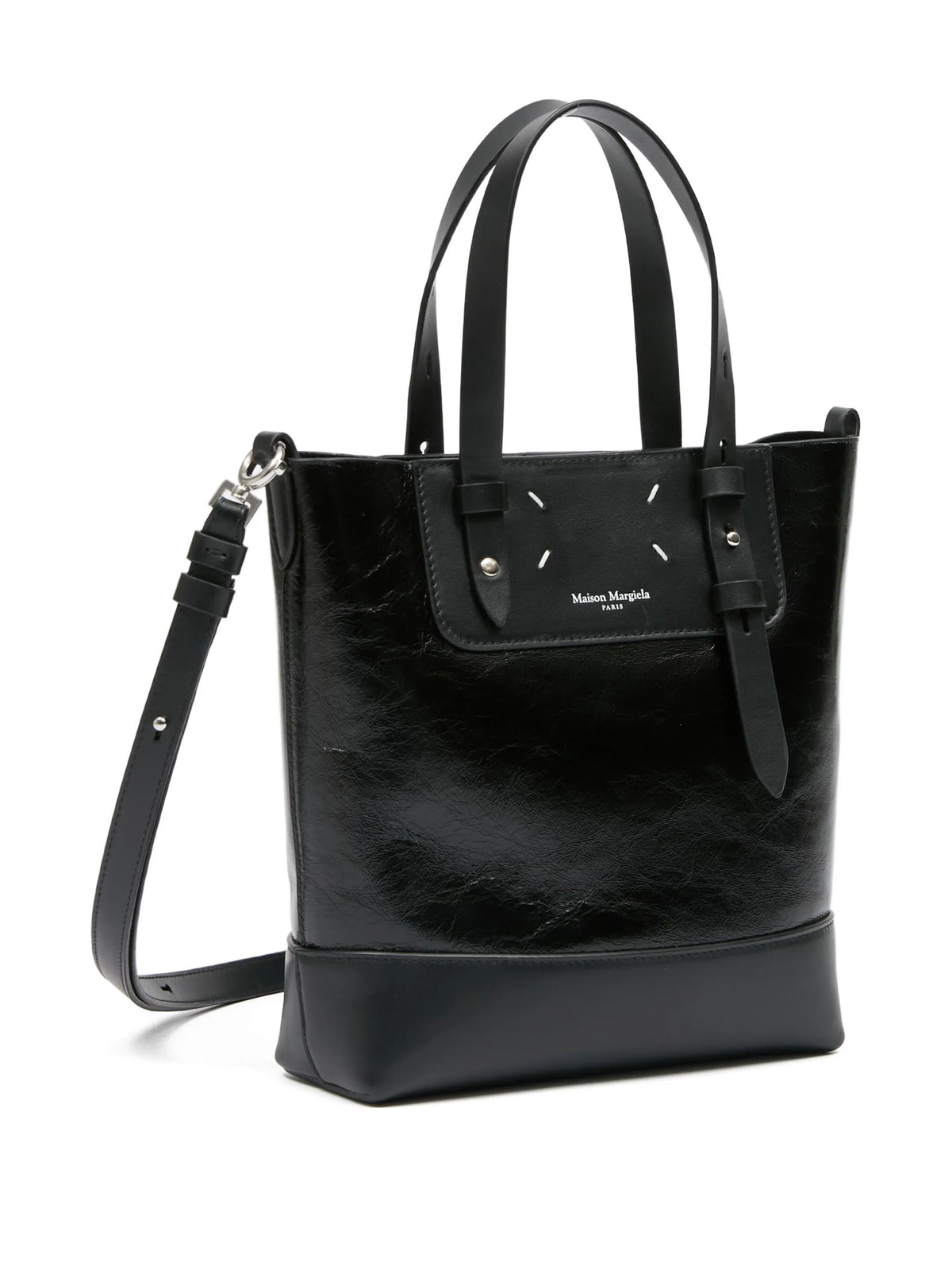 Maison Margiela tote corto con correa Vertical - Negro - imagen 3