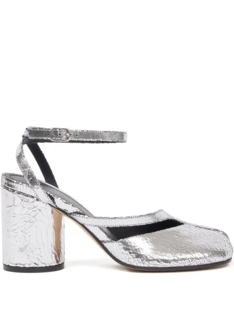 Maison Margiela zapatillas Tabi de piel - Plateado - vista 1