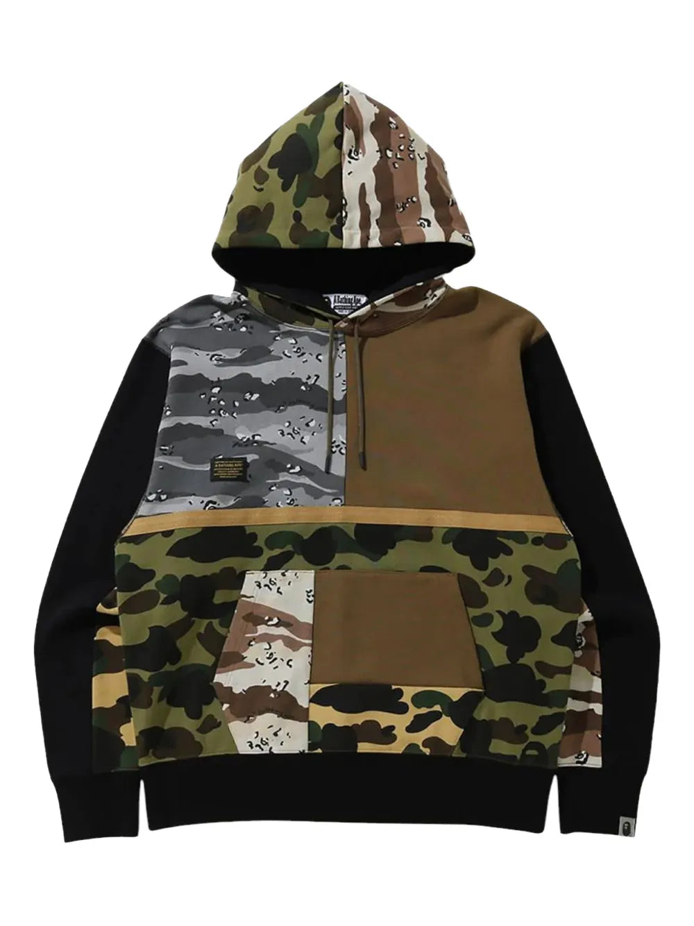 A BATHING APE® hoodie con diseño patchwork