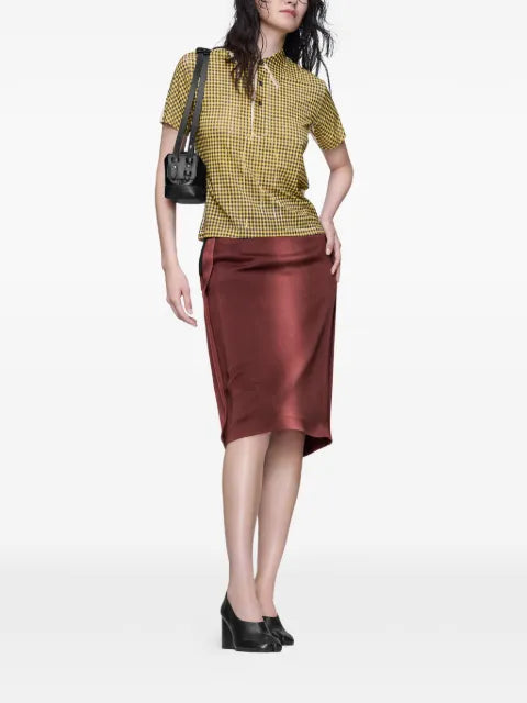 Maison Margiela playera tipo polo con motivo de cuadros gingham - imagen 2