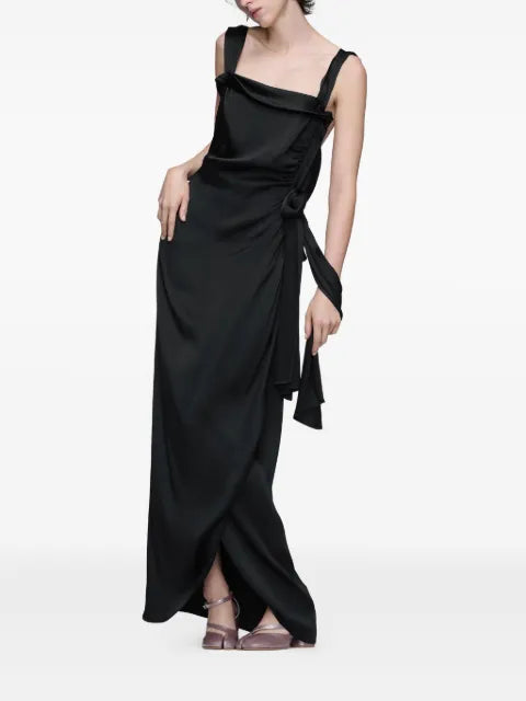 Maison Margiela vestido de fiesta asimétrico con moño - imagen 2