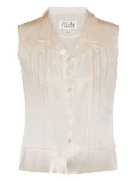 Maison Margiela camisa sin mangas con perforaciones - imagen 1