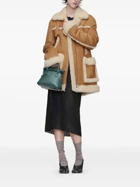 Maison Margiela chamarra de gamuza con ribete texturizado - imagen 2