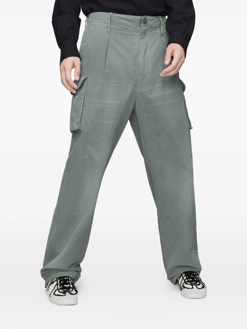 Maison Margiela pantalones cargo en mezcla de algodón - Gris - imagen 3