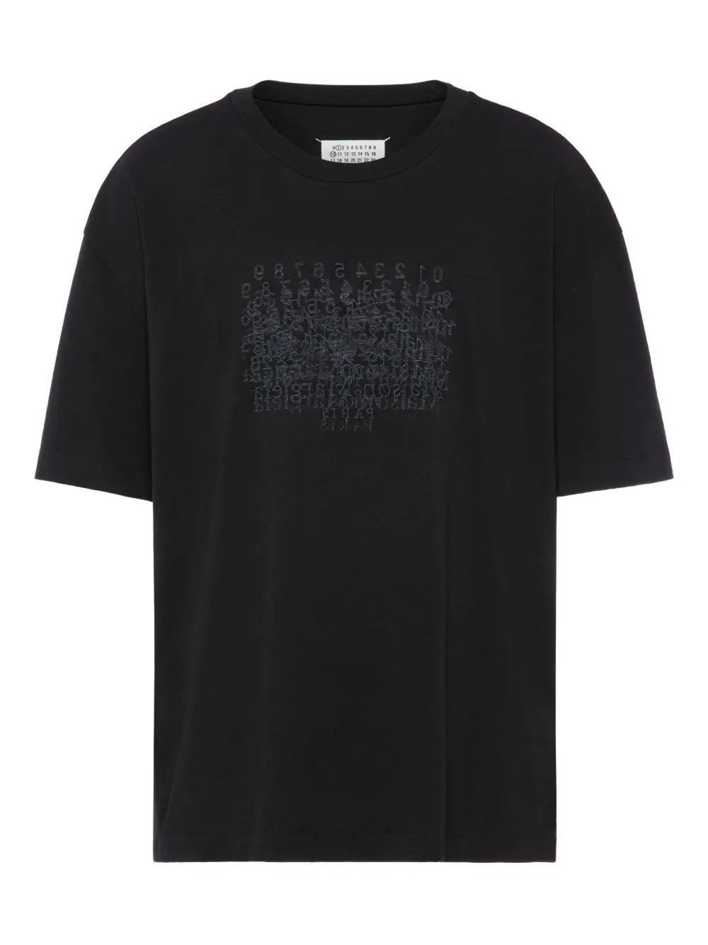 Maison Margiela playera numérica de algodón - Negro - imagen 1