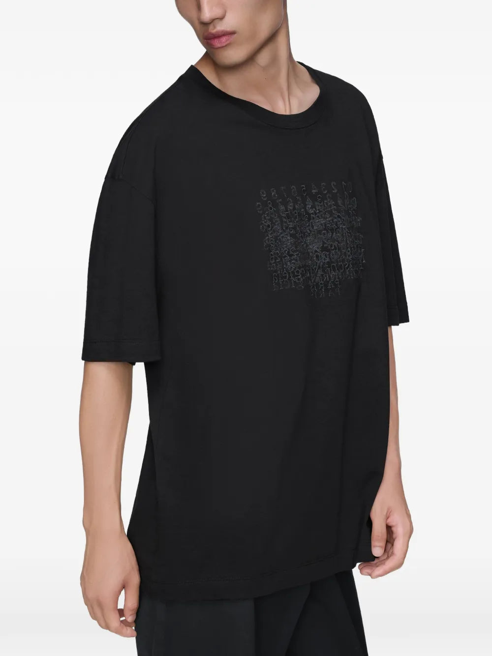 Maison Margiela playera numérica de algodón - Negro - imagen 4