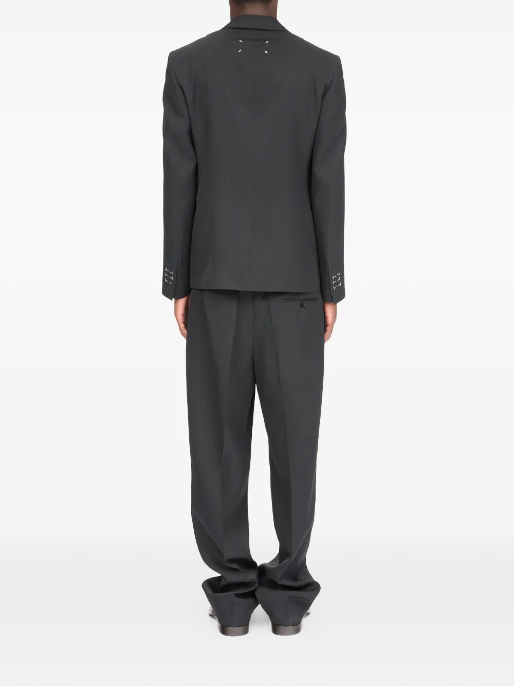 Maison Margiela blazer de lana con botones - Negro - imagen 4