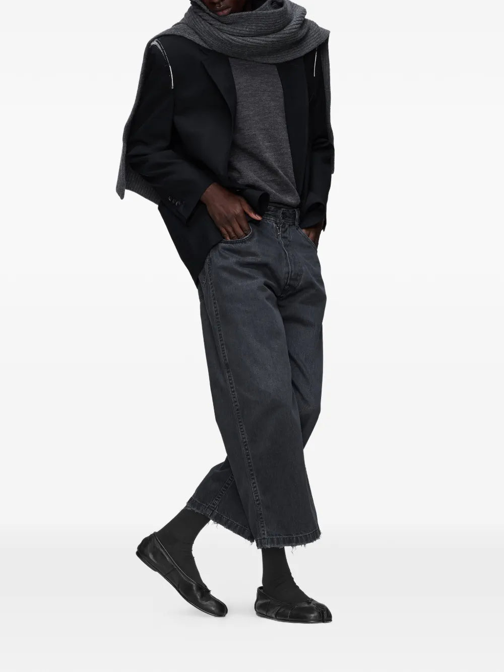 Maison Margiela jeans capri rectos - Gris - imagen 2