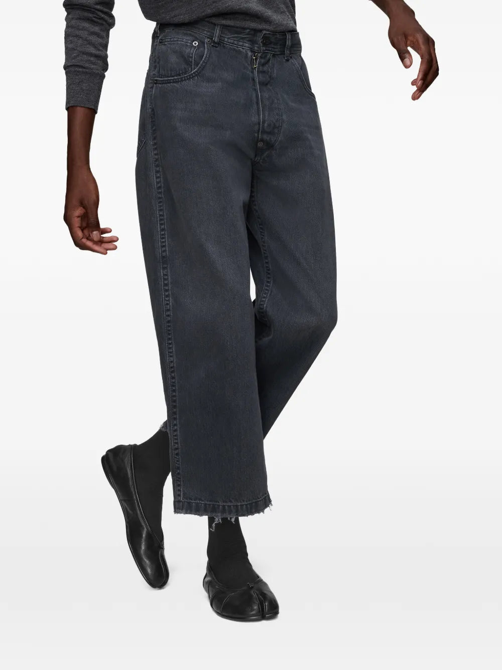 Maison Margiela jeans capri rectos - Gris - imagen 4