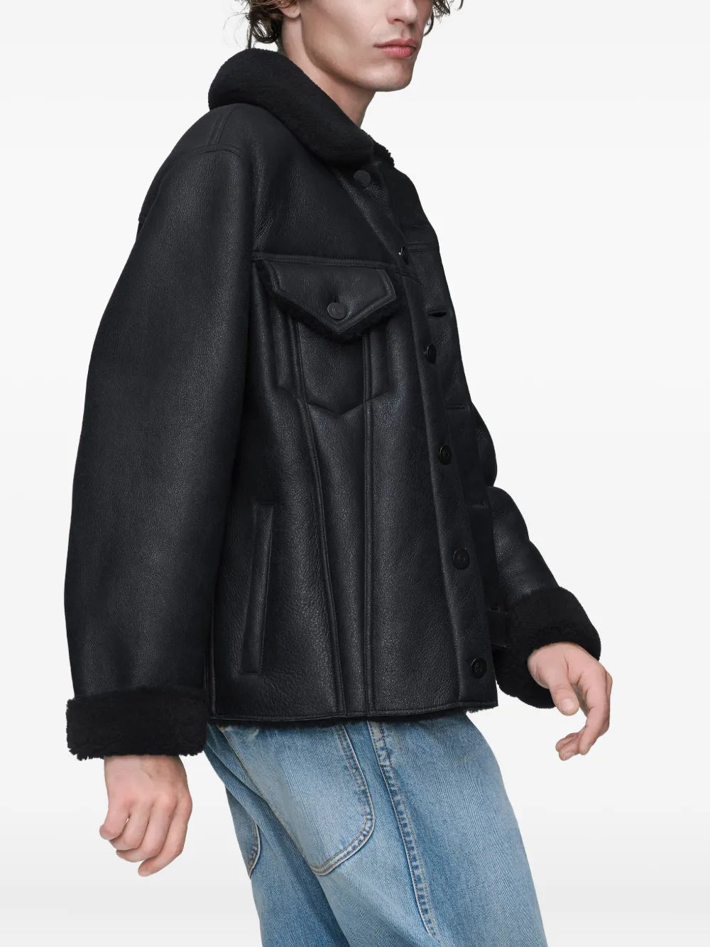 Maison Margiela chamarra texturizada - Negro - imagen 4