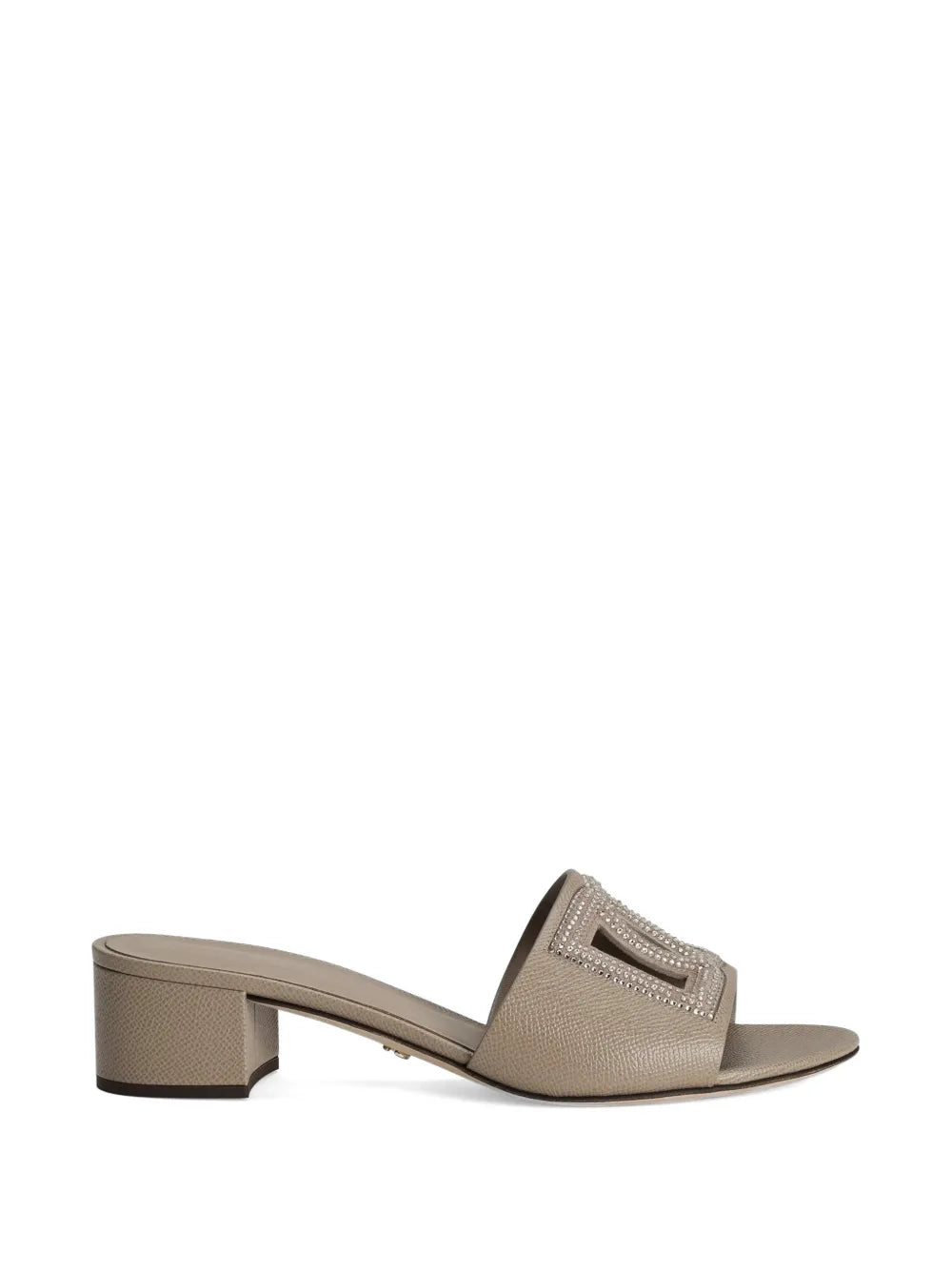Dolce & Gabbana mules Dauphine de piel de becerro y gamuza con strass