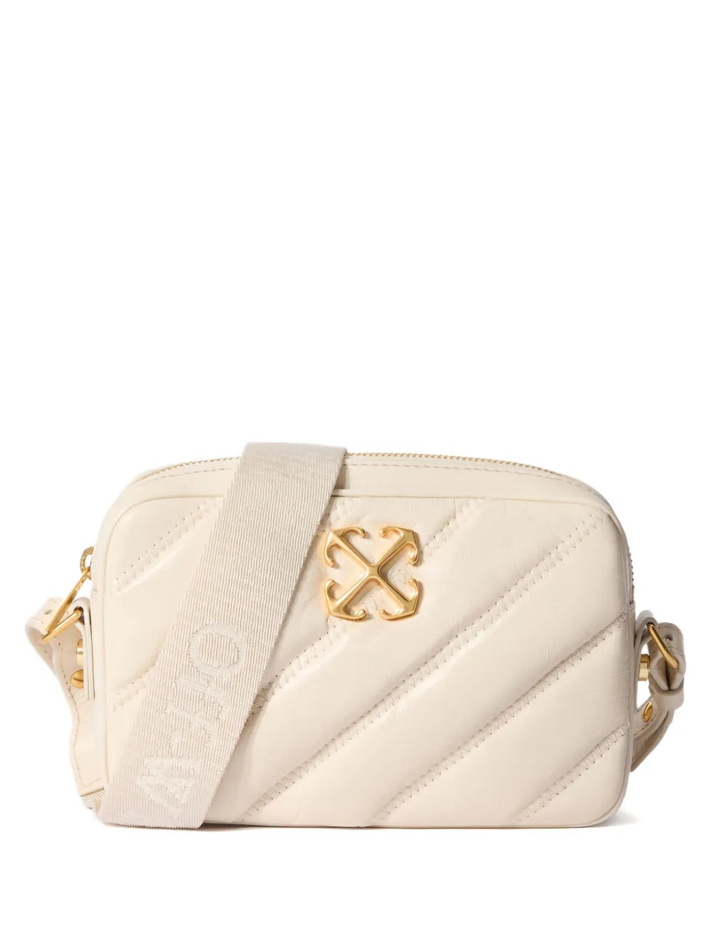 Off-White bolsa crossbody capitonada de piel