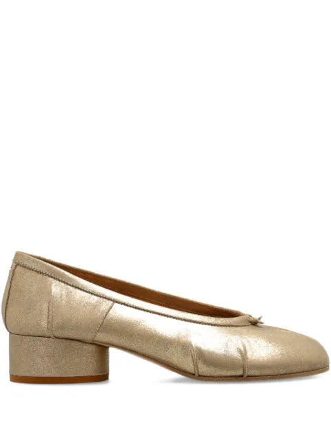 Maison Margiela zapatillas con tacón cuadrado - Dorado - vista 1
