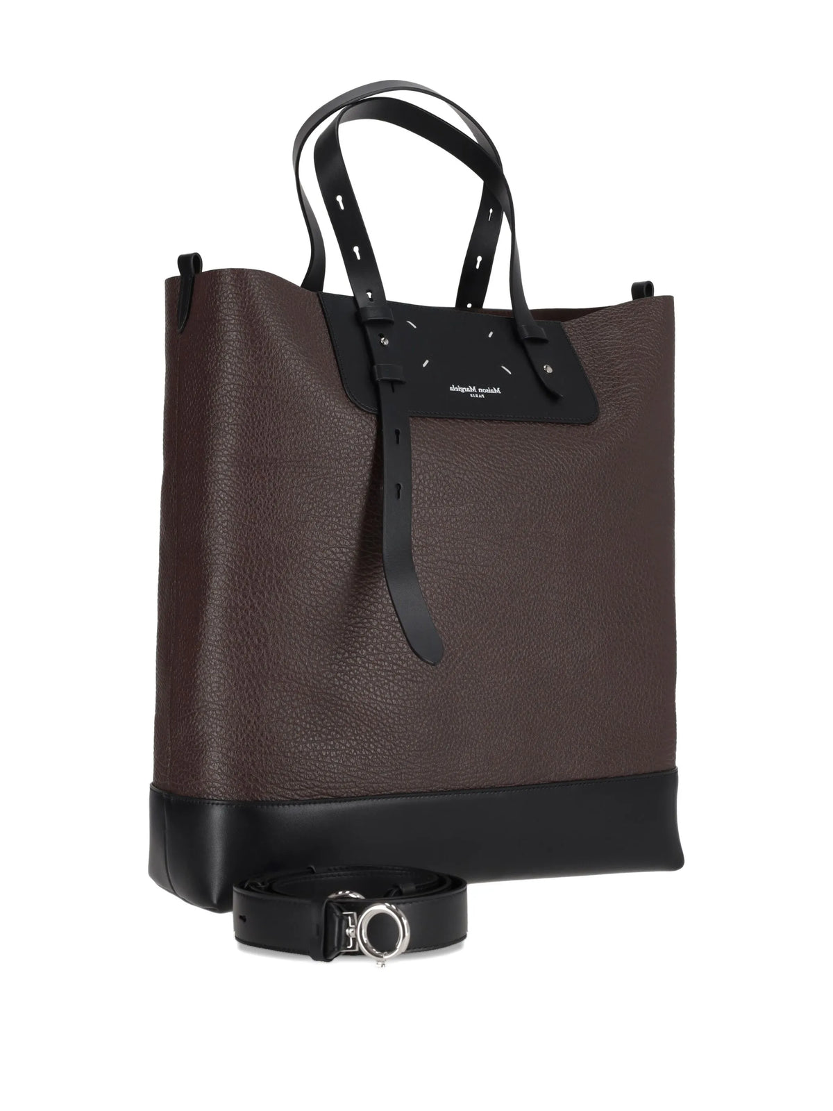 Maison Margiela tote de piel - Marrón - imagen 2