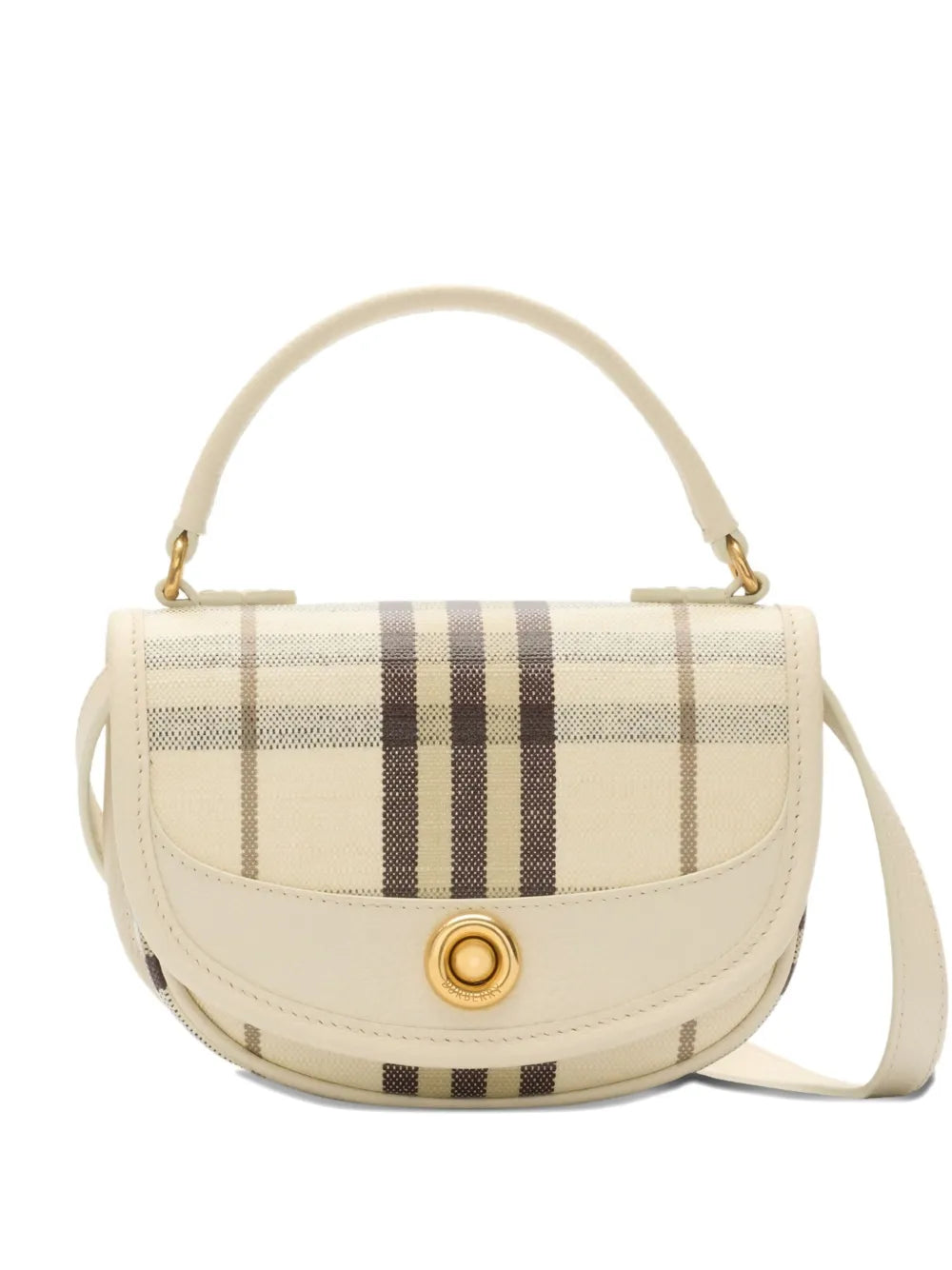 Burberry bolsa bowling mini con cuadros estampados