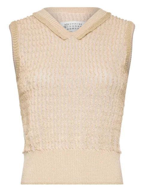 Maison Margiela chaleco con cuello de playera tipo polo - imagen 1