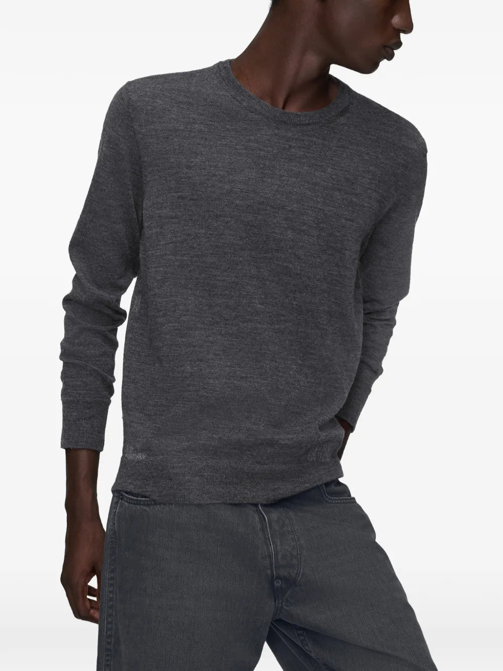 Maison Margiela suéter con parche - Gris - imagen 4