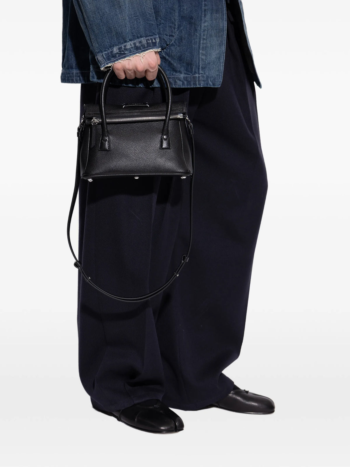 Maison Margiela tote 5AC East West pequeña - Negro - imagen 2
