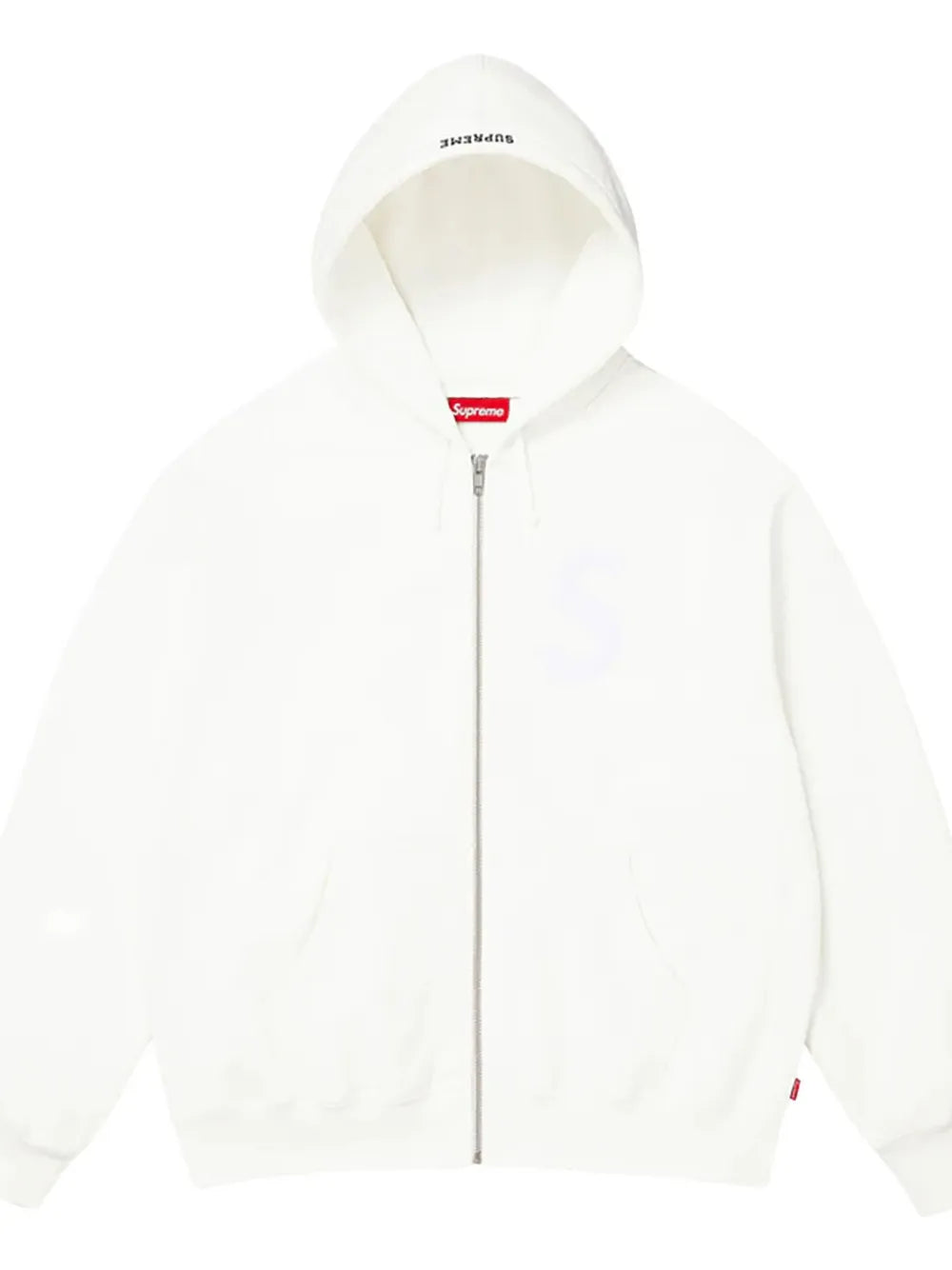 Supreme hoodie S con logo y cierre - Blanco - imagen 2