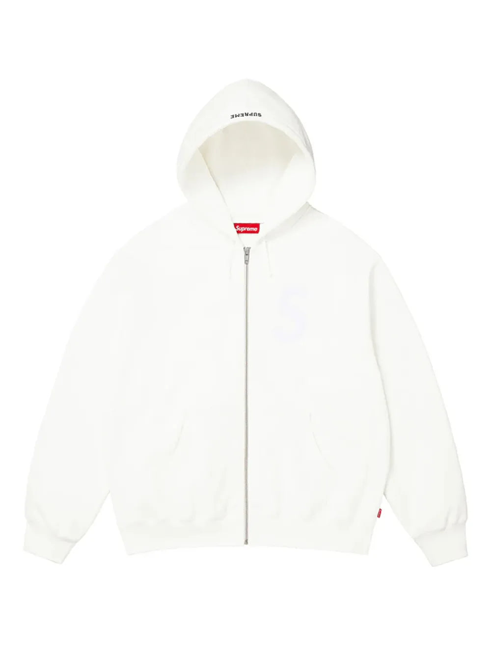 Supreme hoodie S con logo y cierre - Blanco - imagen 1