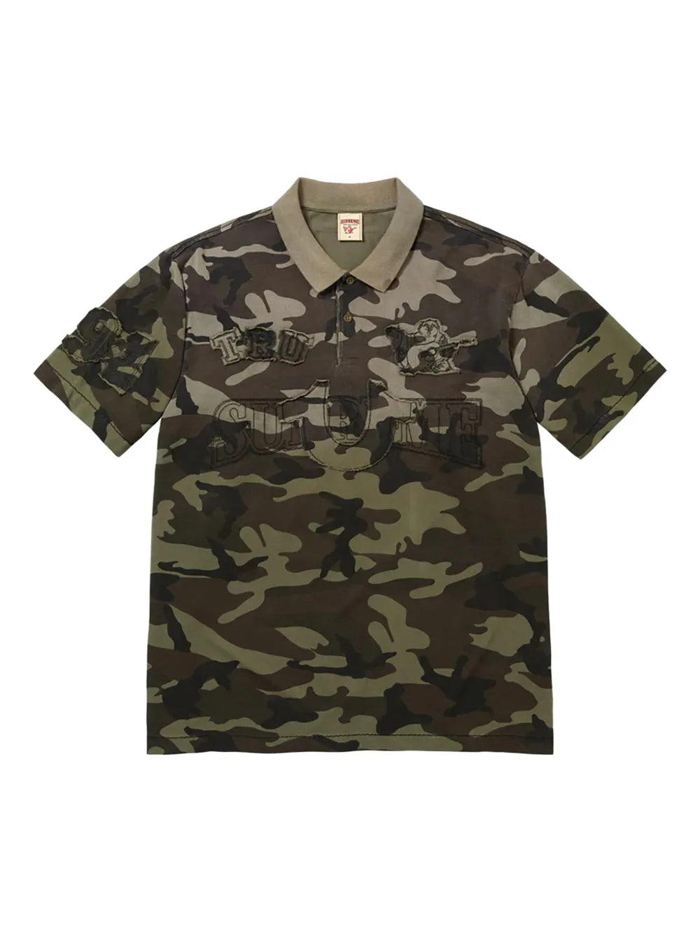 Supreme playera tipo polo con estampado militar en colaboración con True Religion - Verde - imagen 1