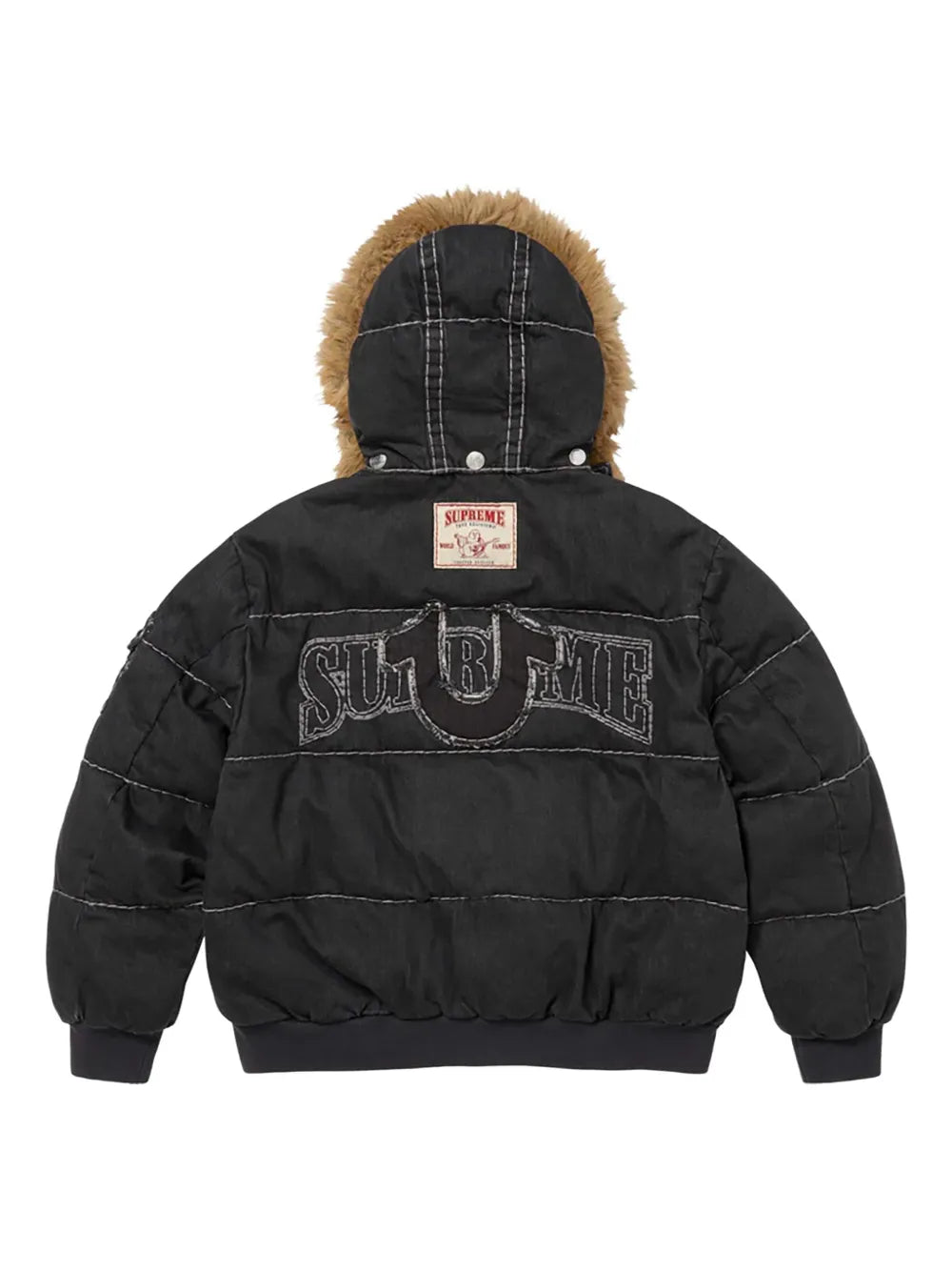 Supreme chamarra capitonada en colaboración con True Religion® - Negro - imagen 2