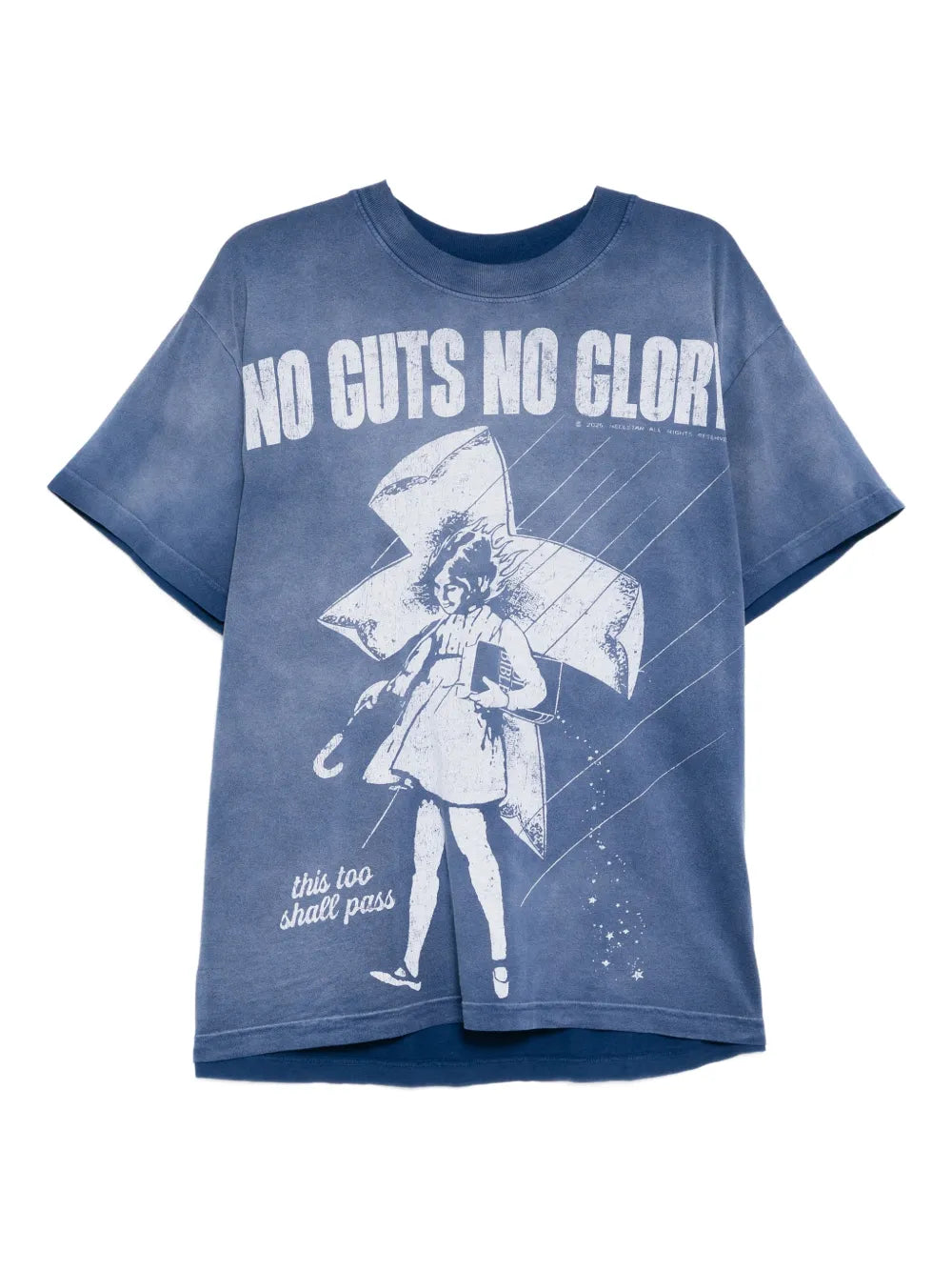 HELLSTAR playera de algodón con estampado gráfico azul | Farfetch 33002449