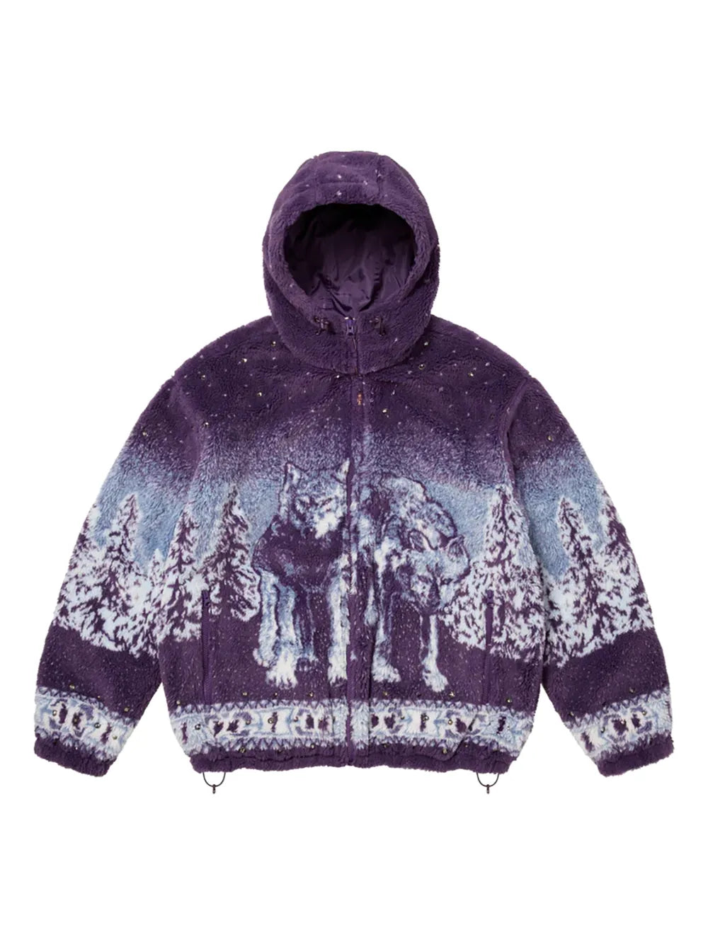 Supreme chamarra reversible con capucha - Morado - imagen 1