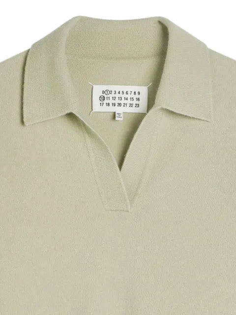 Maison Margiela playera tipo polo tejida con cuello en V - imagen 2